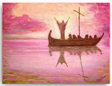 "Peace Be Still!" by Ricky Trione  Printed on Gallery Canvas  Mark 4:39