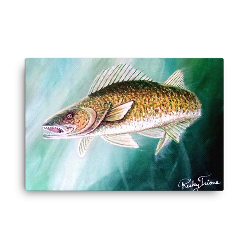 Pike Fish by Ricky Trione  (Canvas Print)