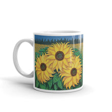 "Paige's Sunflowers" by Ricky Trione, printed on Quality Mugs