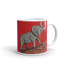 "Elephant Charging" by Ricky Trione, printed on Mug