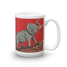"Elephant Charging" by Ricky Trione, printed on Mug