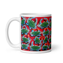 JUBILILANT CRAB MUGS by Ricky Trione  Sizes 11 oz and 15 oz.